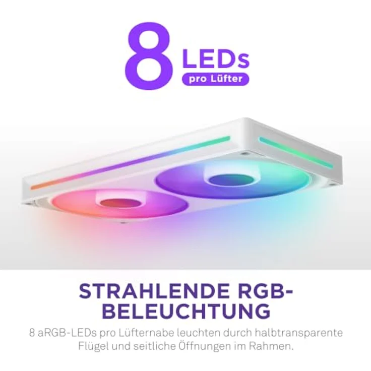 NZXT F280 RGB Core weiß Gehäuselüfter (1 x), PC Lüfter mit lebendiger RGB-Beleuchtung – Bild 6