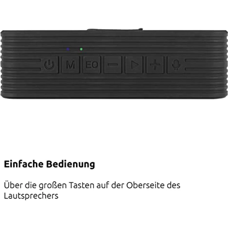 TWS Outdoor Bluspeaker Bluetooth-Lautsprecher wasserdicht, schwarz – Bild 8