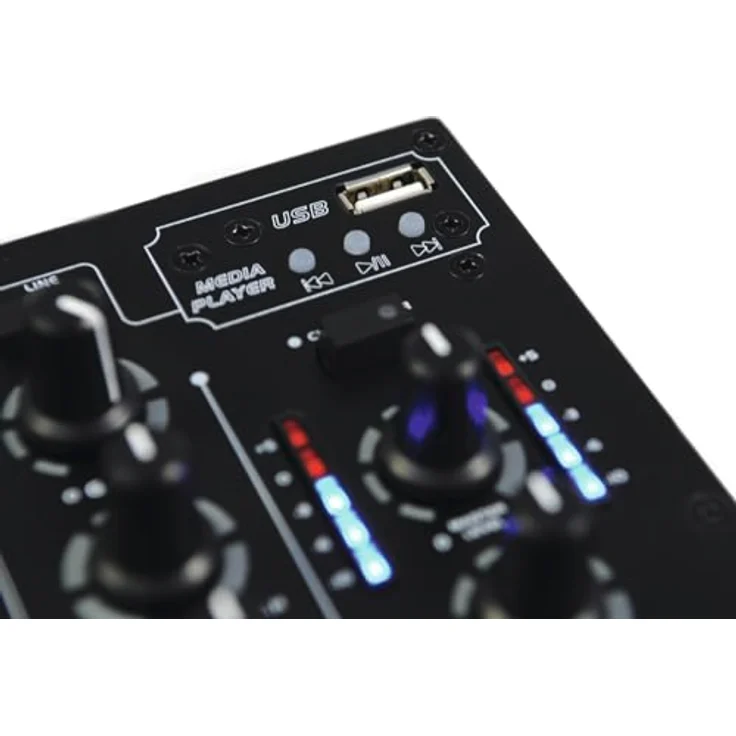 Omnitronic PM-311P, DJ-Mixer mit Player und Mischpult, schwarz – Bild 4