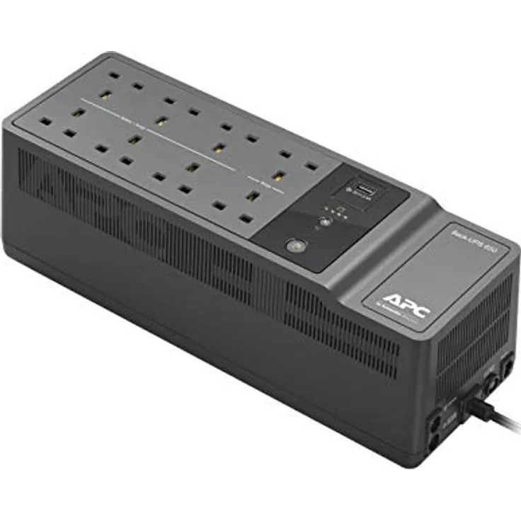 APC by Schneider Electric Back-UPS ES - BE650G2-UK - Unterbrechungsfreie Stromversorgung 650VA (8 Ausgänge, Überspannungsschutz, 1 USB-Ladeanschluss)