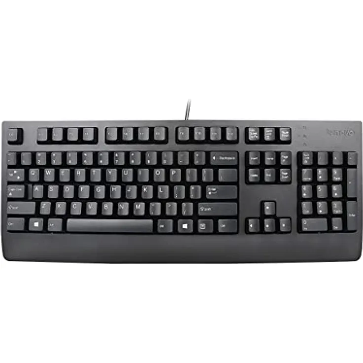 Lenovo Preferred Pro II Tastatur, USB QWERTZ mit gummierter Handgelenkauflage und verstellbaren Kippfüßen (4Y41R64596)