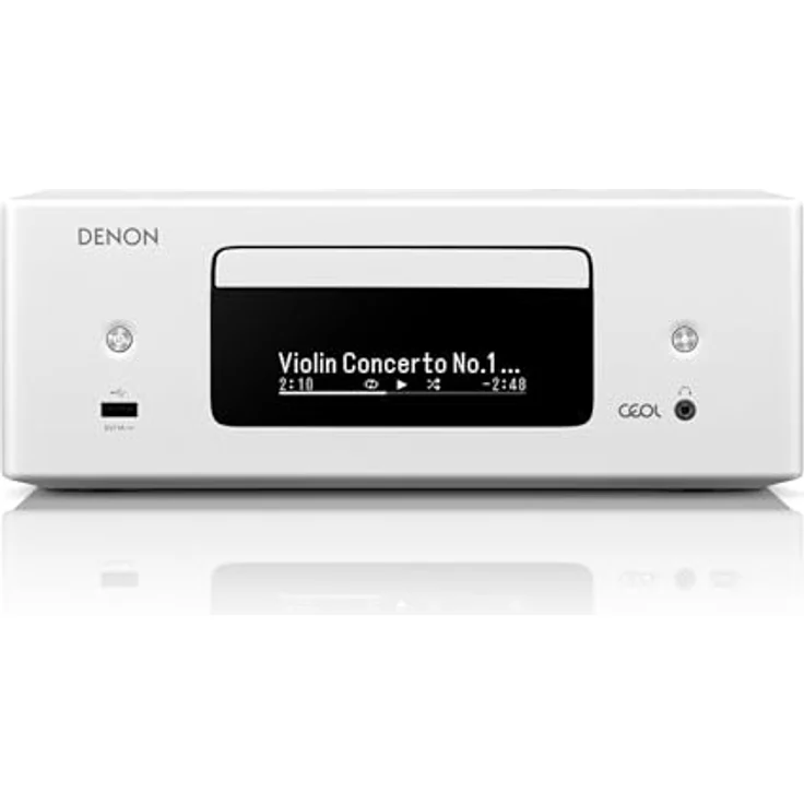 Denon RCD-N12DAB Kompaktanlage, HiFi Verstärker, CD-Player, Internetradio, Musikstreaming, HEOS Multiroom, Bluetooth und WLAN, AirPlay 2, Alexa Kompatibel, 2 Optische TV-Eingänge, DAB+ Radio – Bild 1