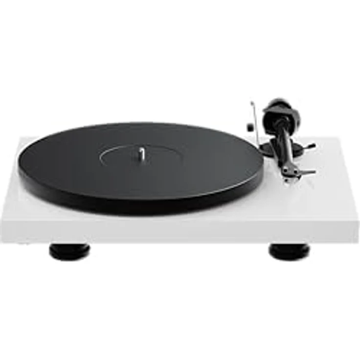 Pro-Ject Debut EVO 2 Plattenspieler, Hochglanz-Weiß, Riemenantrieb, 33/45 U/min, 8,6" Carbon-Tonarm, höhenverstellbare Füße – Bild 1