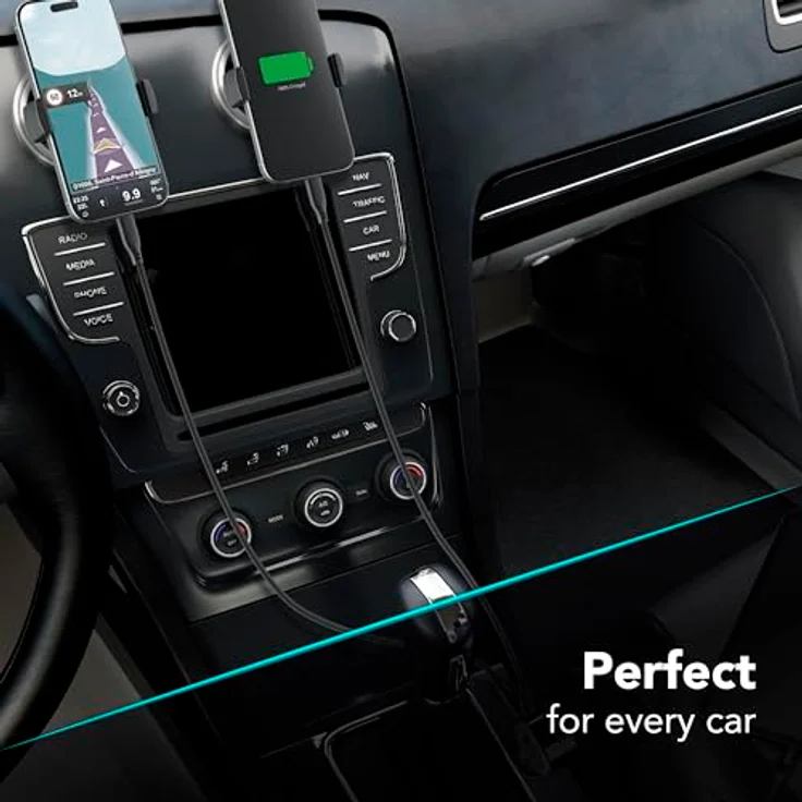 Cellular Line Retractable Car Charger 60W, Autoladegerät mit einziehbarem Kabel, Versandkostenfrei – Bild 5