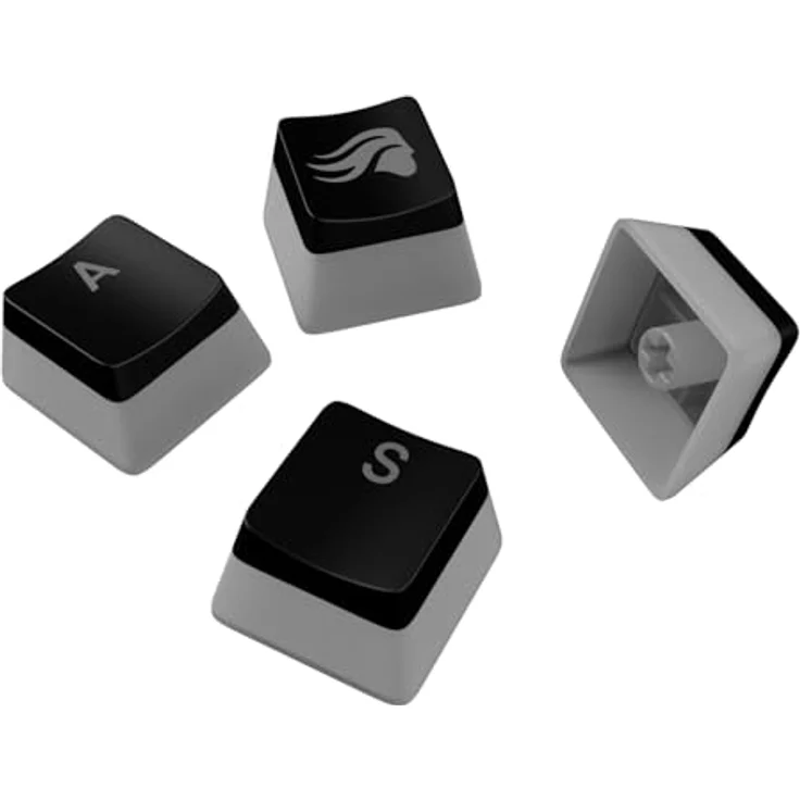 Glorious Aura V3 Keycaps, ISO Layout (DE), PBT, Doubleshot - Schwarz, Keycap-Komplettset mit lichtdurchlässigen PBT-Kunststoffkappen und DE-Layout – Bild 4