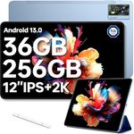 OUKITEL OT5 Tablet 12 Zoll - 36GB RAM 256GB ROM/2TB TF MTK G99 Octa-Core Gaming Tablet mit stift, 11000mAh tablet android 13, 2K FHD+ Display, 16MP+5MP Dual SIM Tablet PC, 4G LTE/5G WiFi/TÜV/GPS, Blau