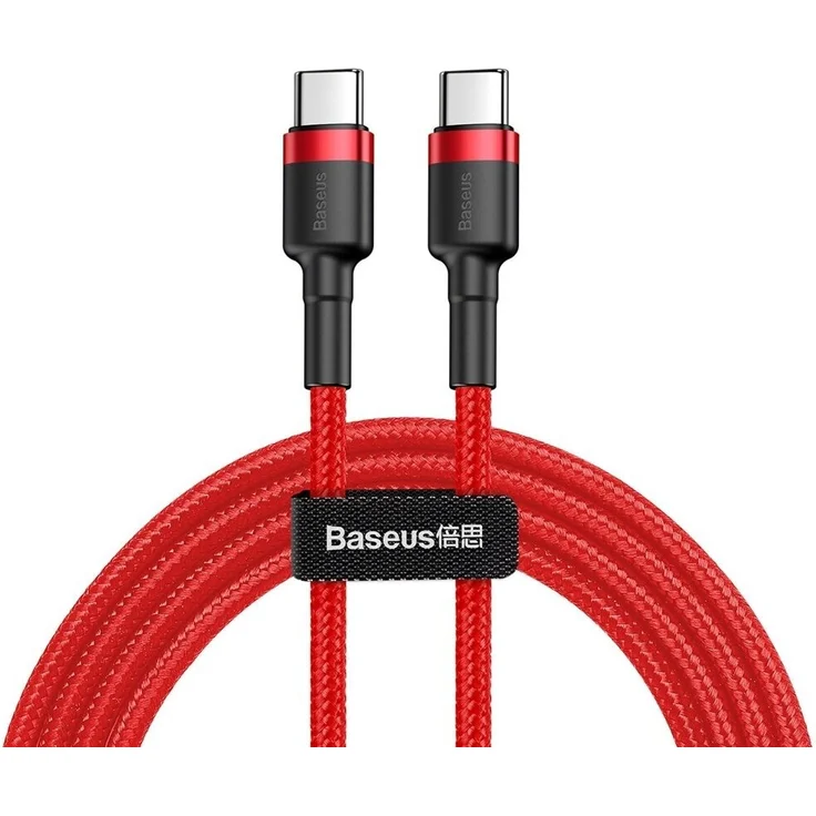 Baseus Cafule Kabel, strapazierfähiges USB-C PD Kabel mit 60W Leistung, 1m, Rot