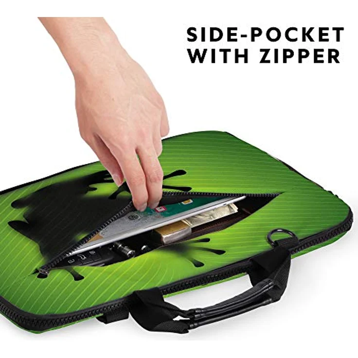Sidorenko Laptoptasche 17/17,3 Zoll - Moderne Notebooktasche aus Canvas - Hochwertige Laptop Tasche - Schmutz- & Wasserabweisende Laptop Bag mit Zubehörfach – Bild 2