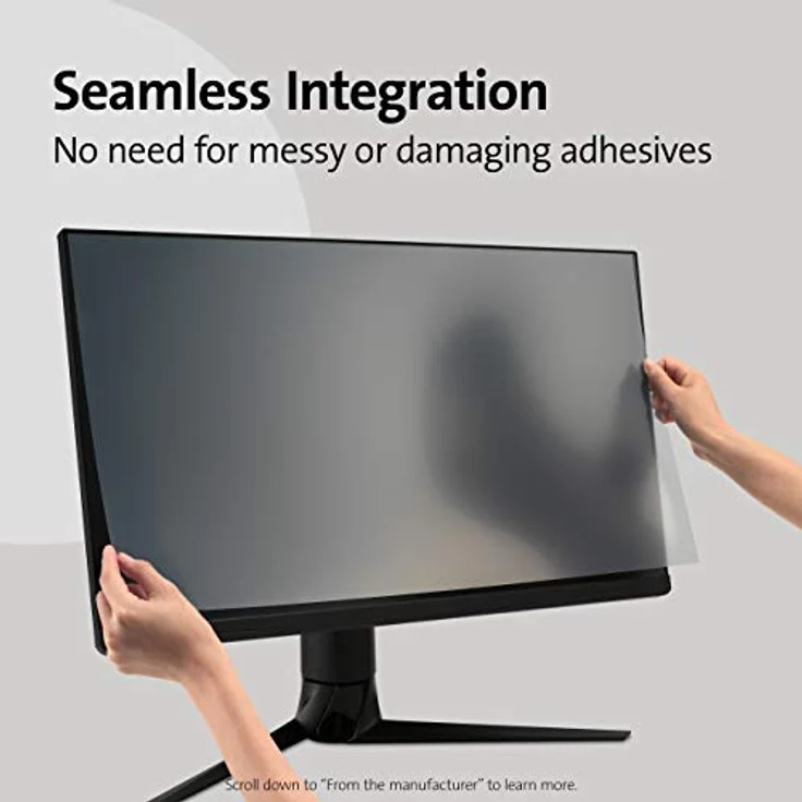 Kensington Blendschutz- und Blaulichtfilter für 24 Zoll Monitore, 16:9, mit antimikrobieller Beschichtung, inkl. Reinigungstuch, 627558 – Bild 3