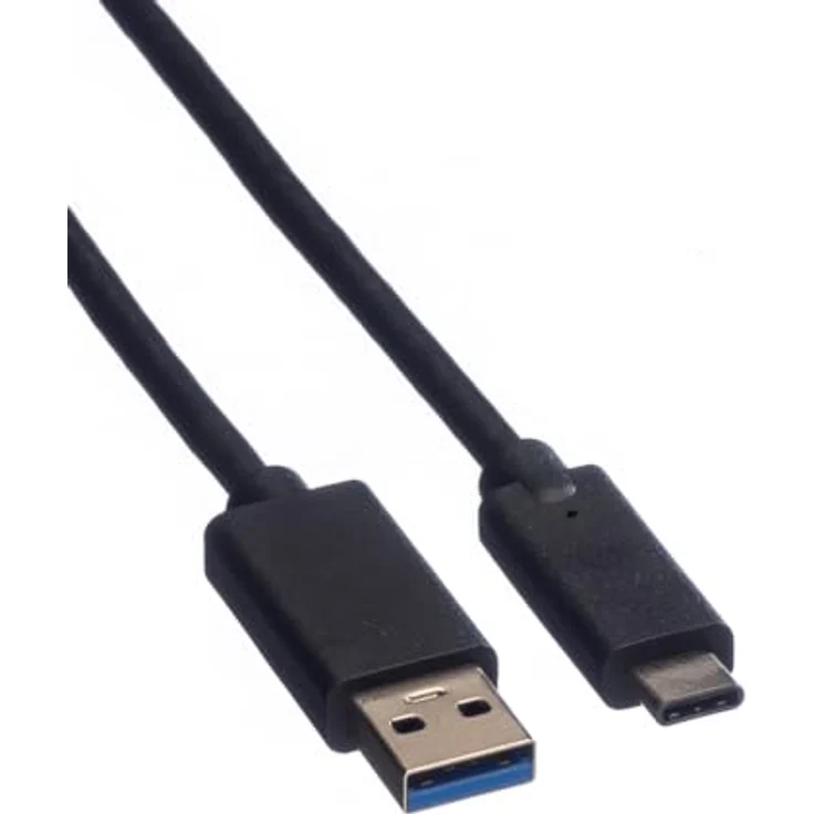 ROLINE GREEN USB 3.2 Gen 1 Kabel, USB A-C, schwarz, 3 m, verbesserte Schirmung, vergoldete Kontakte, halogenfreies TPE-Material – Bild 3