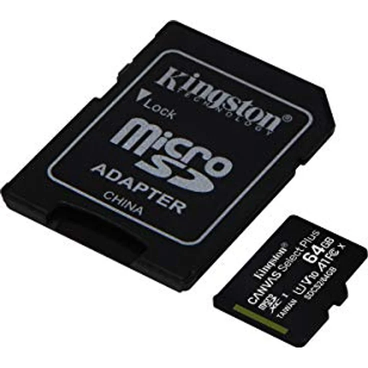 Kingston Canvas Select Plus microSD Speicherkarte, SDCS2-64GB-2P1A Class 10 (2x Karte,inkl. SD Adapter) – Bild 2