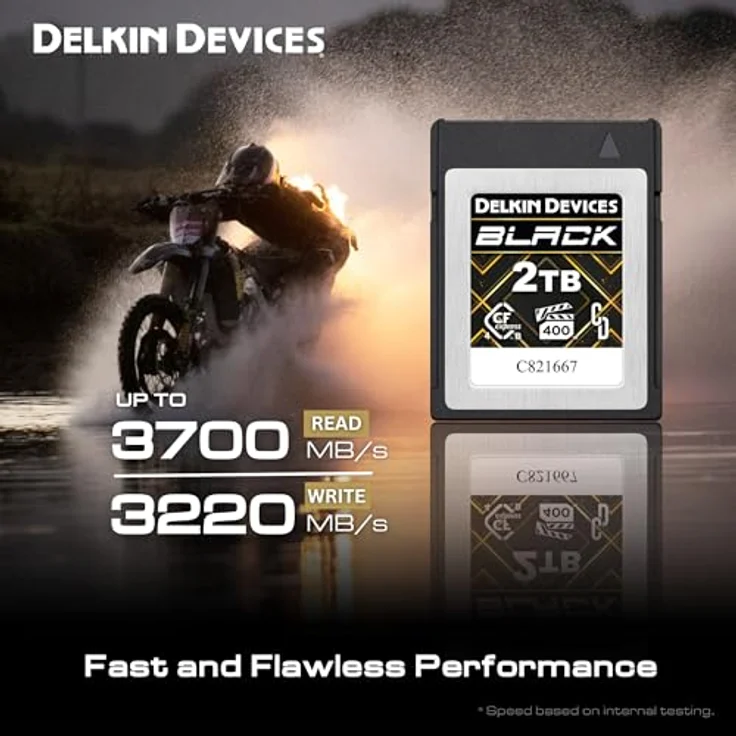 Delkin BLACK CFexpress™ Type B 4.0 VPG400, 2 TB Speicherkarten mit 3220 MB/s Schreib- und 3700 MB/s Lesegeschwindigkeit für 8K-Videoaufnahmen – Bild 6