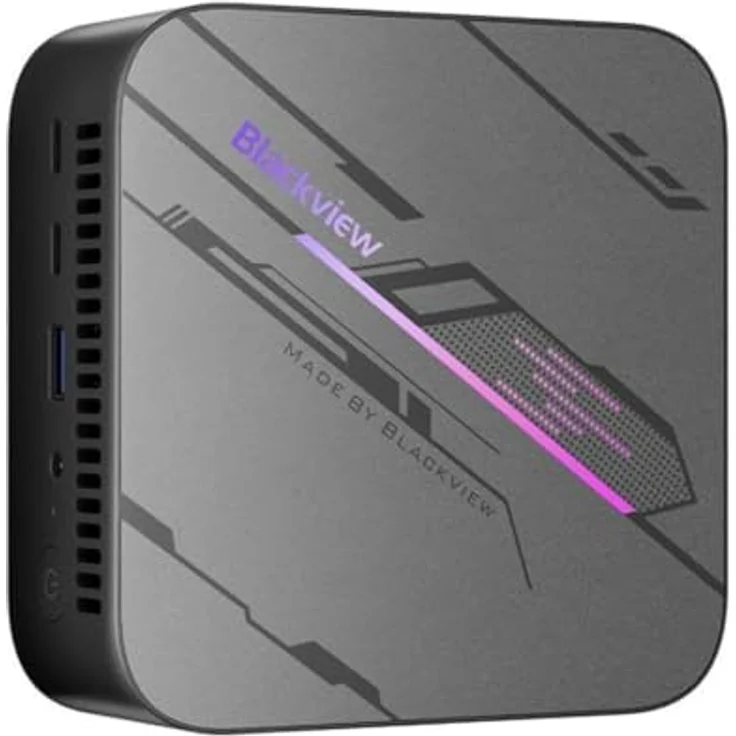 blackview MP100 Mini PC mit Ryzen 7 5825U, 16GB RAM, 512GB SSD, Triple 4K Display-Support, Schwarz – Bild 4