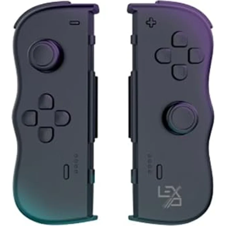 Lexip TwinPads Gaming Controller, Schwarz mit Bewegungserkennung und Vibrationssystem für Nintendo Switch und Switch OLED – Bild 2