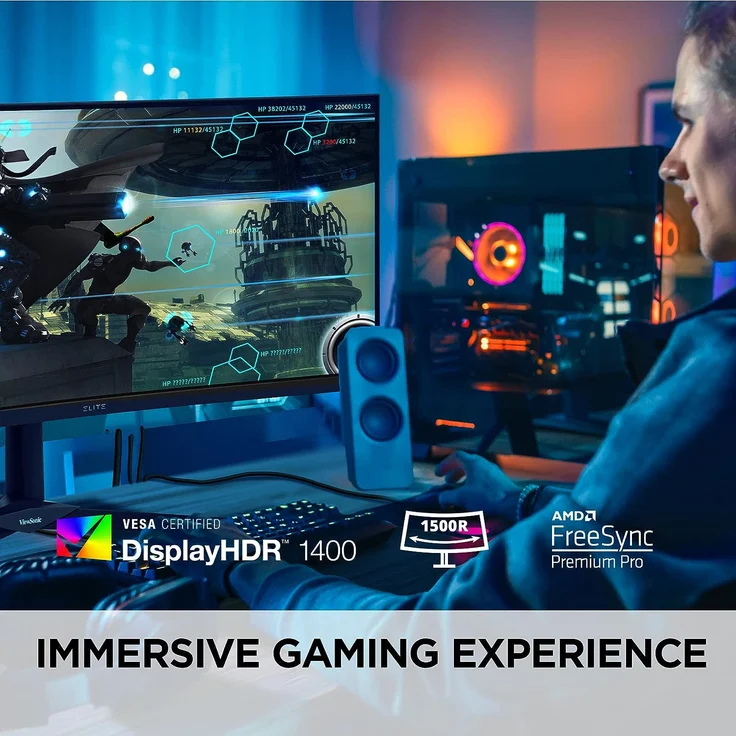 Viewsonic XG341C-2K Computerbildschirm 86,4 cm (34" ) 3440 x 1440 Pixel UltraWide Quad HD Schwarz [Energieklasse G] (XG341C-2K) – Bild 2