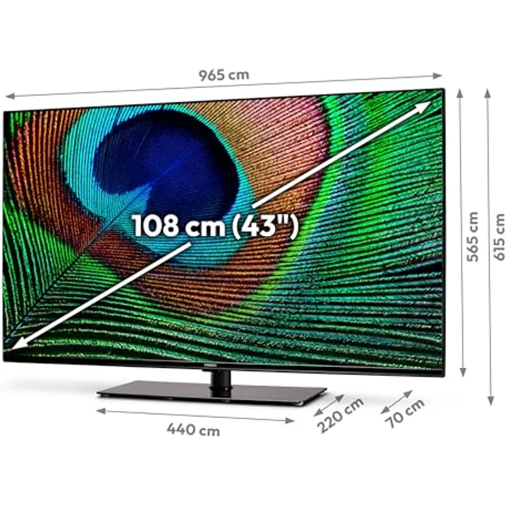 MEDION X14316 (MD 30880) 108 cm (43 Zoll) Fernseher, 4K, Dolby Vision HDR, Dolby Atmos, Netflix, Prime Video, Smart TV, PVR, Google Chromecast & Assistant, Elegantes Design in Schwarz – Bild 5