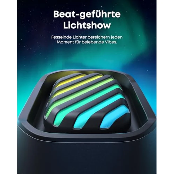 soundcore Boom 2 Pro Outdoor-Lautsprecher, 140 W, 2+2 Kanäle, BassUp 2.0, 20 h, Schnellladung, IP68 Staub- und wasserdicht, RGB-Lichter, USB-C, Powerbank, BT 5.3, tragbarer Bluetooth-Lautsprecher – Bild 5