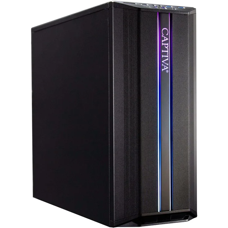 Captiva Power Starter R69-318, Desktop-PC mit AMD Ryzen 5 5600G, 16 GB RAM, 500 GB SSD und AMD Radeon Graphics, Schwarz