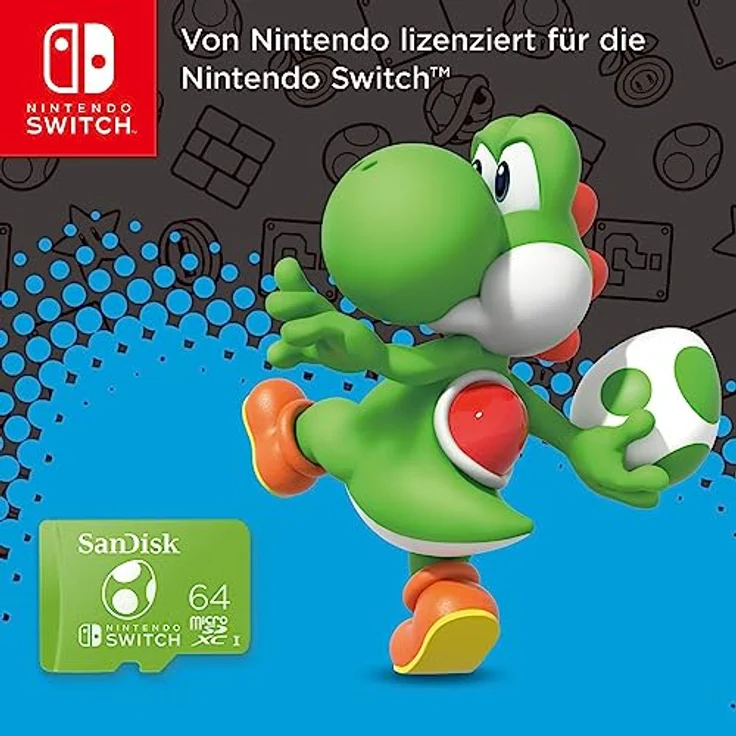 SanDisk microSDXC UHS-I Speicherkarte für Nintendo Switch Yoshi Edition 64 GB (U3, Class 10, 100 MB/s Übertragung, mehr Platz für Spiele) – Bild 3