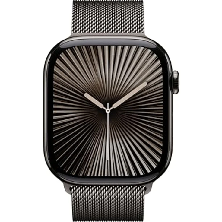 Apple Watch Series 10, 46 mm, GPS + Cellular, Titan Schiefergehäuse, Milanaise Schiefer, S/M – Bild 2