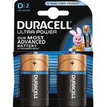 Duracell ULTRA POWER Mono D Batterie (LR20), 2er Pack, 1,5 Volt mit Energieanzeige und langer Lebensdauer
