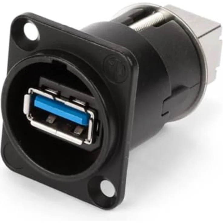 Neutrik Reversibler USB 3.0 Gender Changer Typ A/B, schwarzes D-Gehäuse zur Panelmontage für professionelle Audio- und Computerinstallationen – Bild 1