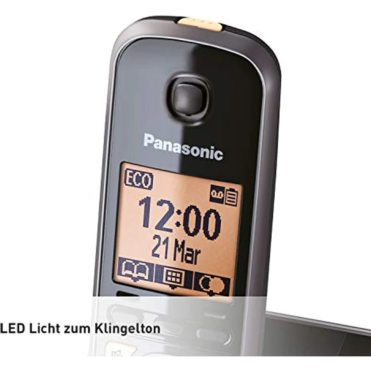 Panasonic KX-TG6761GB Schnurlostelefon mit DECT Repeater für verbesserte Reichweite, Telefonverstärker, schwarz – Bild 4