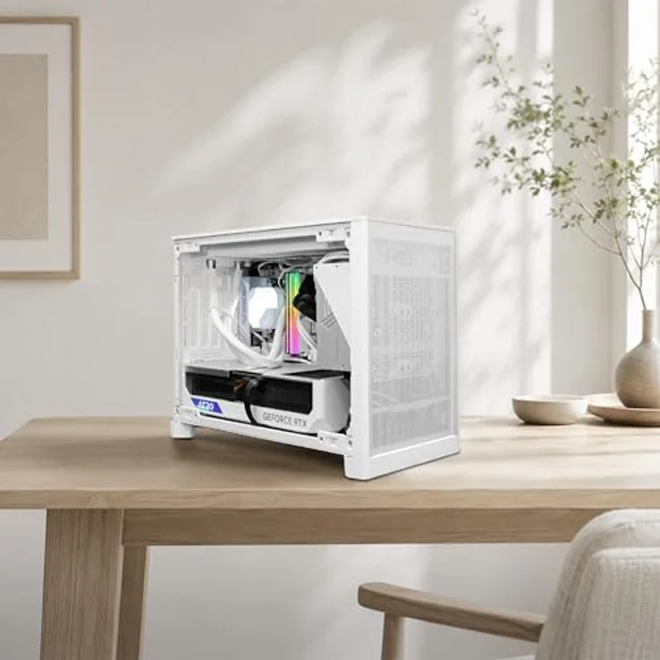 MONTECH PC-Gehäuse Montech TEN White, Tower-Gehäuse mit modularer Bauweise und exzellentem Airflow, Micro-ATX und Mini-ITX Unterstützung – Bild 4
