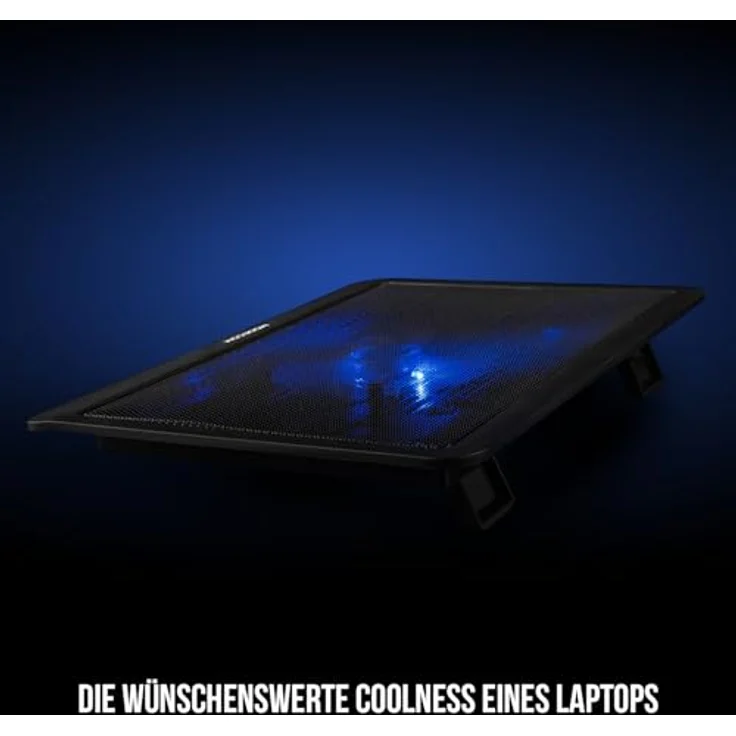 MODECOM CF13 Laptop Kühlpad bis 14 Zoll, ergonomische Kühlung mit leisem USB-Lüfter, rutschfeste Oberfläche, schwarzes Cooling Pad – Bild 3