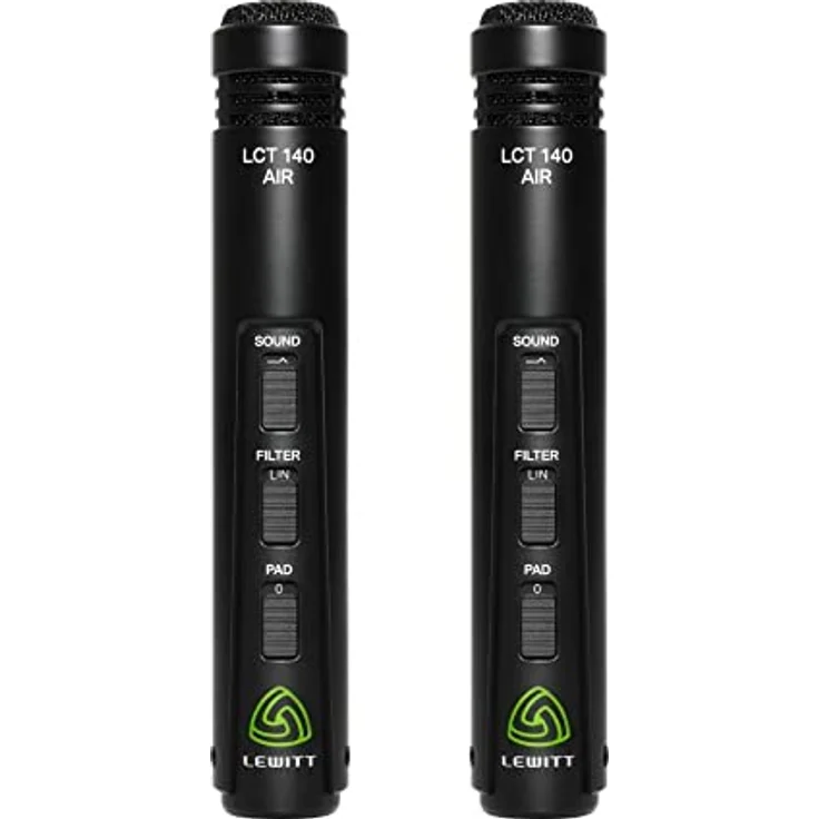 Lewitt LCT 140 AIR Stereo Pair, Kondensatormikrofonset mit AIR- und FLAT-Modus, leicht und mit Low-Cut-Schalter – Bild 1