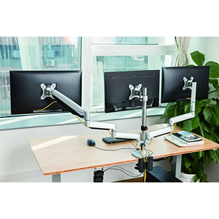 LogiLink BP0052 3-fach Monitor-Schreibtischständer 7 kg Belastung, 33,02-81,28 cm (13-32 Zoll) Silber – Bild 5