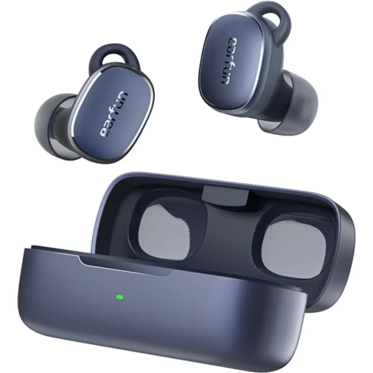 EarFun Free Pro 3 In Ear Bluetooth Kopfhörer mit Geräuschunterdrückung, Hi-Res Audio, Snapdragon Sound, aptX Adaptive, 6 Mikrofone HD Anrufe, Multipoint, 33H Akku, kabelloses Laden, Individueller EQ – Bild 1