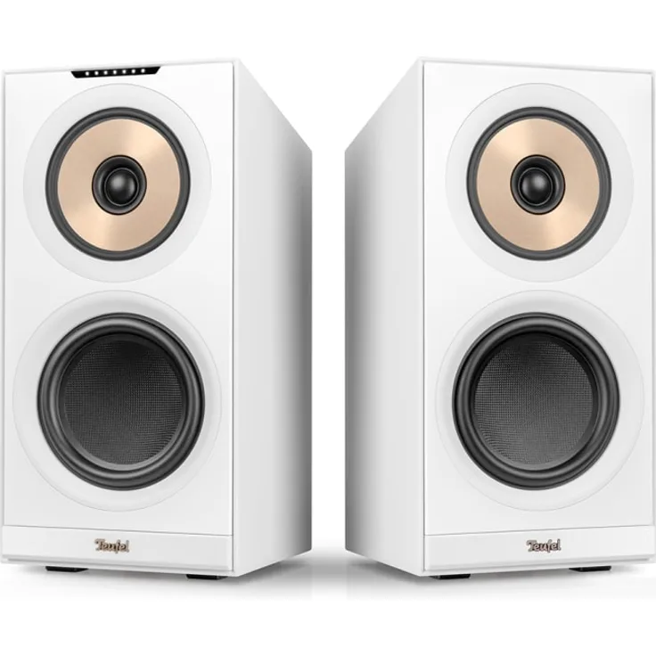 Teufel Stereo M 2 WLAN Streaming-Standlautsprecherpaar Integrierter Verstärker 3-Wege-System Weiß