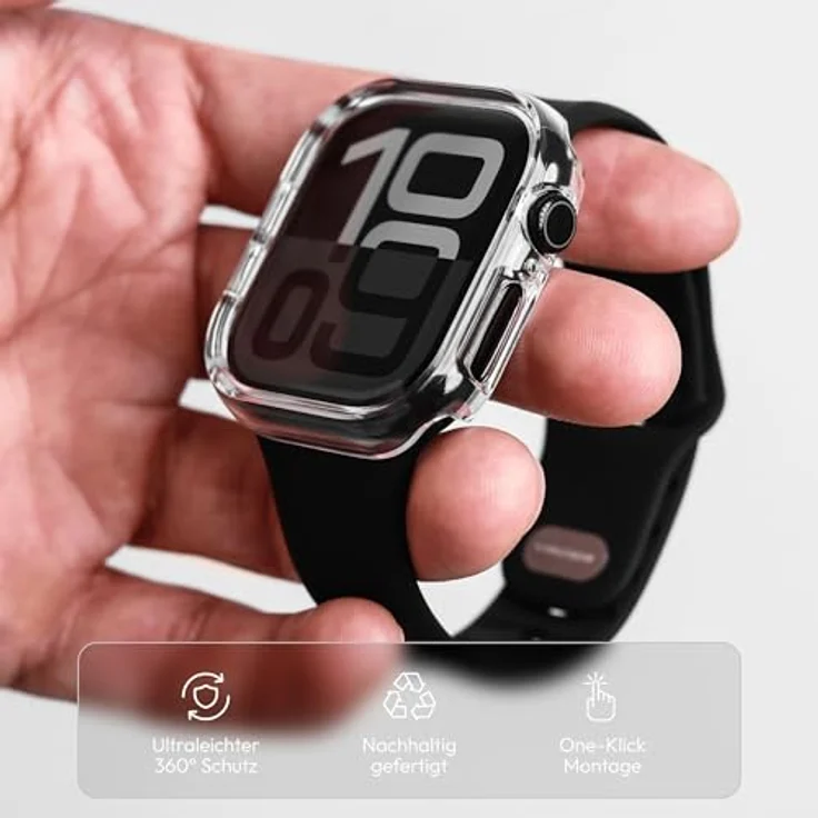VONMÄHLEN Bumper Case für Apple Watch, 360° Kantenschutz, Ultraleicht, Rundumschutz ohne Displayglas, Umweltbewusste Materialien – Bild 2