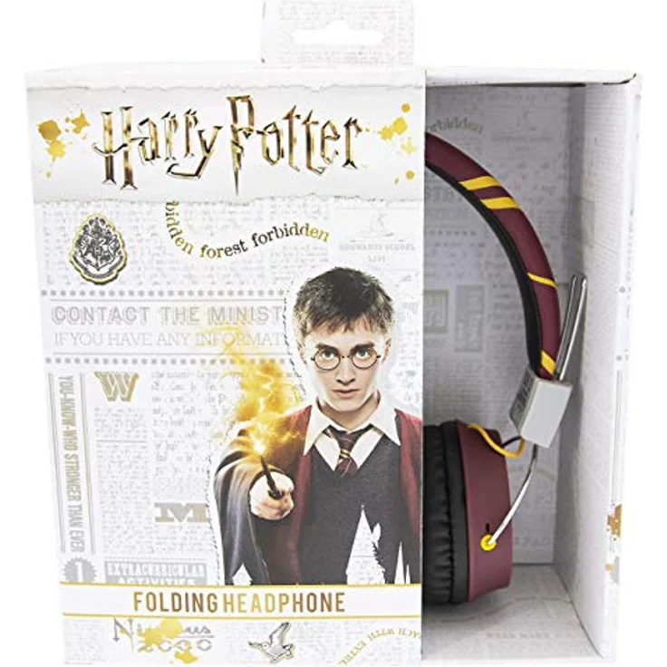 OTL Technologies TWEEN Kinder Kopfhörer Harry Potter Gryffindor Crest (faltbar, gepolsterte Bügel, buntes Comic Design, für Jungen und Mädchen) Rot-Gelb – Bild 2