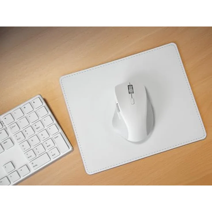 Speedlink Libera Silent Mouse, Bluetooth Maus mit leisen Tasten, wiederaufladbarem Akku, ergonomisch, 3200 DPI, Daumen Scrollrad, weiß – Bild 5