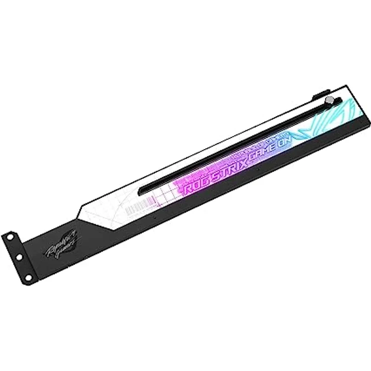 ASUS ROG Strix ARGB Grafikkarten Halterung (GPU Halter, AURA Sync ARGB Beleuchtung, anpassbare Größe, einfache Montage, kompatibel mit ATX-Gehäusen, schwarz) – Bild 3