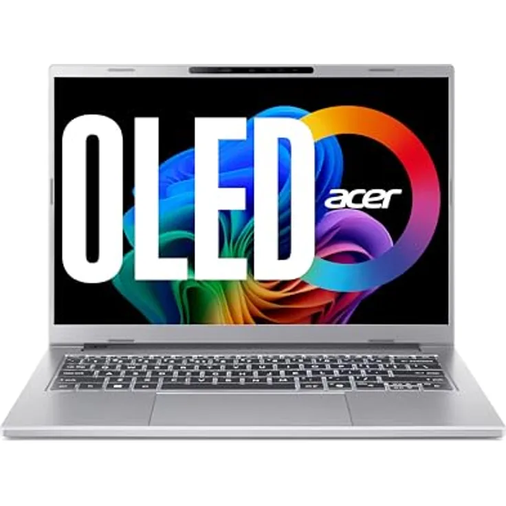 Acer Aspire 14 AI OLED, 14" Notebook mit 1 TB SSD, 16 GB RAM, AMD Ryzen AI 5 330, Silber