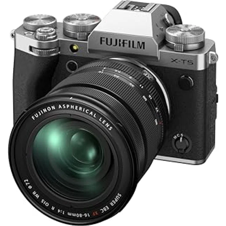 FUJIFILM X-T5 Kit, spiegellose Systemkamera mit 40,2 MP, FUJINON XF 16-80mm F4, 7,6 cm Touchscreen, WLAN, wetterfest, silber – Bild 2
