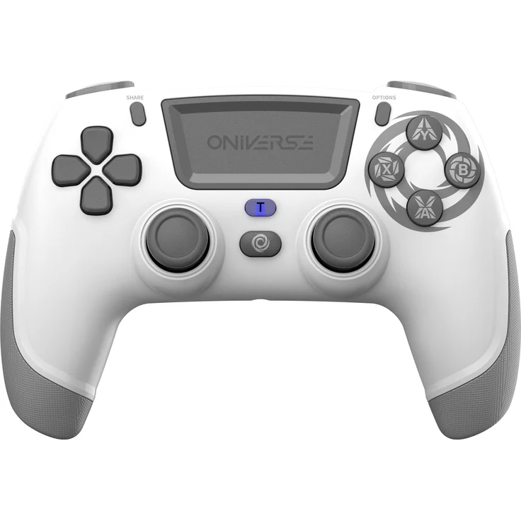 Oniverse Revolt Gaming Controller, Weiss, kompatibel mit PS4, PS3, PC, Android und iOS, Bluetooth-Verbindung, programmierbare Tasten