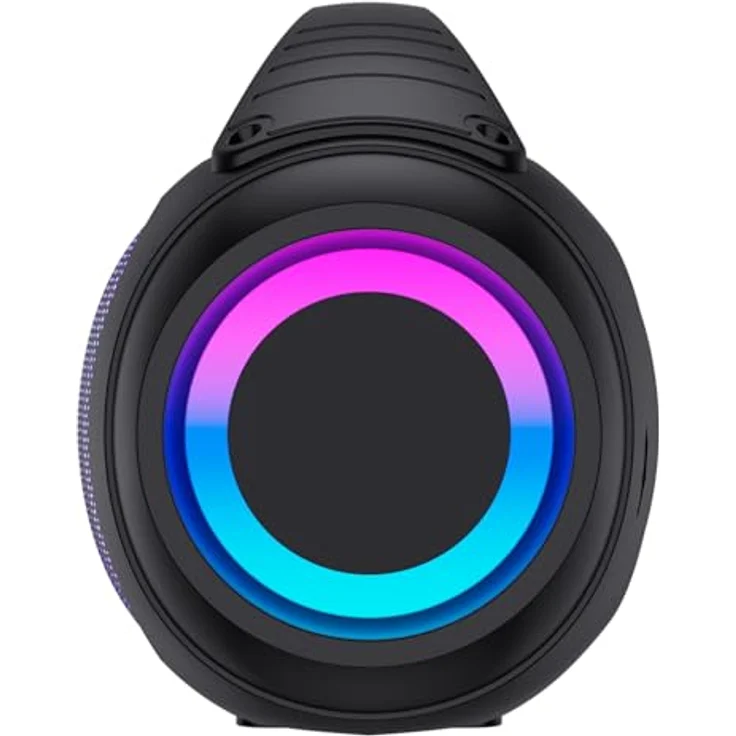 Denver Bluetooth Lautsprecher 2x100W, Wasserdicht, Disco Licht, AUX, USB & MicroSD, 4 Stunden Musikgenuss, Bluetooth 5.0 - Schwarz – Bild 4