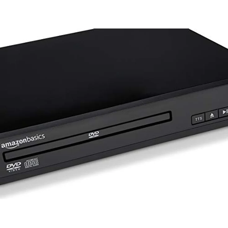 Amazon Basics Mini-DVD-Player mit Text-to-Speech-Technologie, RCA und Fernbedienung, Schwarz – Bild 3