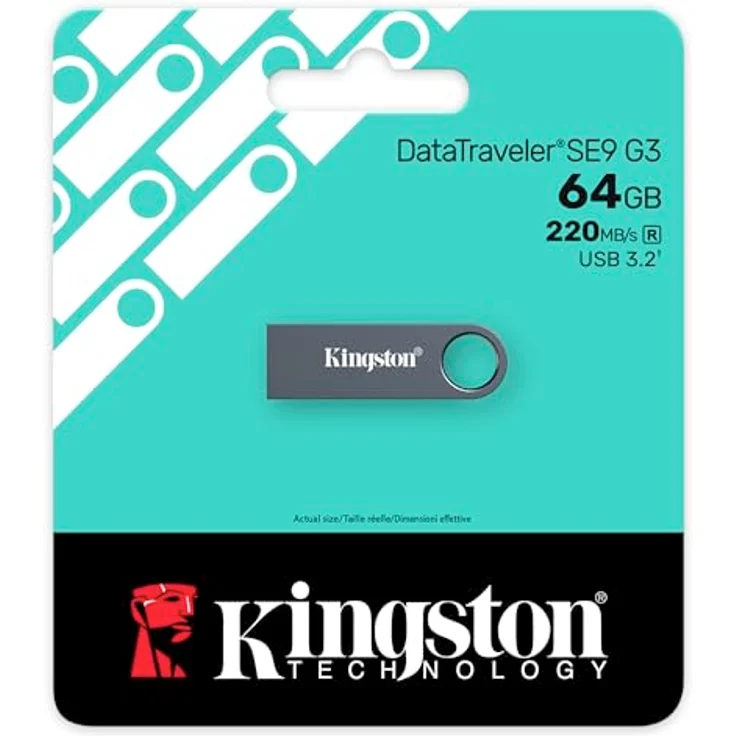 Kingston DataTraveler SE9 Gen 3-64GB USB-Stick - 220MB/s beim Lesen - Dunkles Nickel - Metallgehäuse – Bild 3