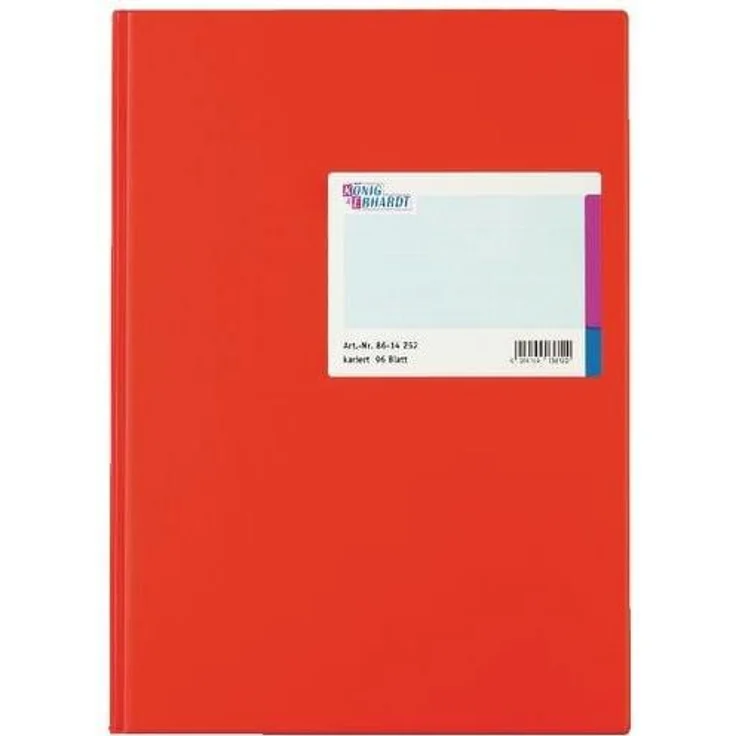 König & Ebhardt, Kopierpapier, Kladde DIN A4 kariert rot 96 Bl. (70 g/m², A4) – Bild 1