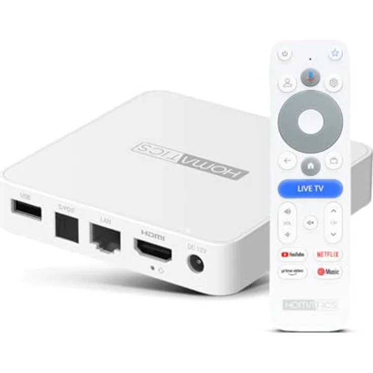 Homatics Box R Lite V2 4K Google TV, Mediaplayer 4K UHD, HDR, 32GB, Dual Band WiFi, Bluetooth 5.0, Dolby Atmos, Streaming mit Netflix und Prime Video – Bild 1