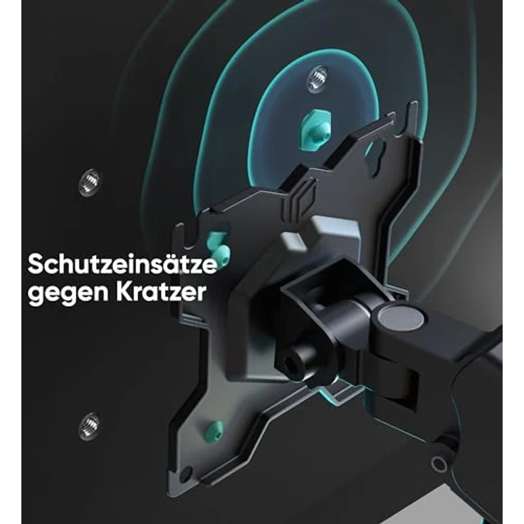 ONKRON G80-B Monitor Tischhalterung für 13-32 Zoll Bildschirme bis 8 kg - Gasdruckfeder, drehbar, schwenkbar, neigbar - Schwarz – Bild 3
