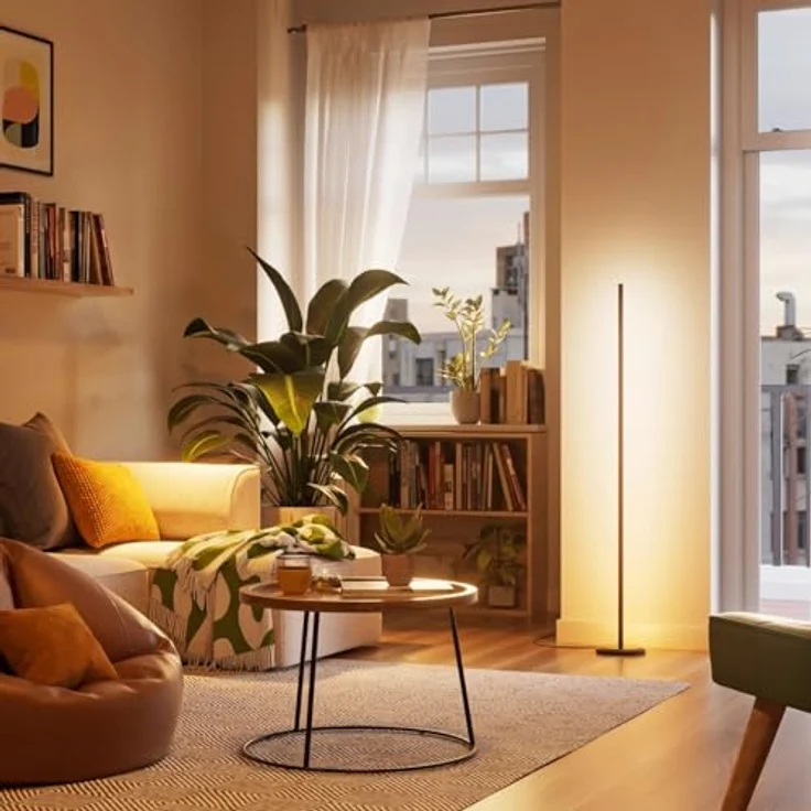 Nanoleaf Matter Smart Stehlampe, RGB IC LED Floor Lamp, Dimmbar, Musik Sync, App & Sprachsteuerung, für Wohnzimmer und Schlafzimmer Gaming Deko – Bild 5