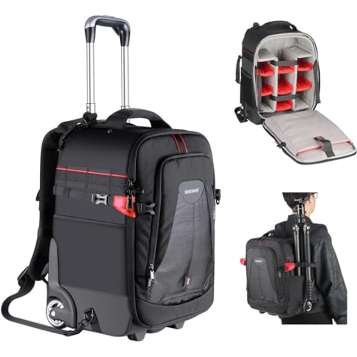 NEEWER 2 IN 1 Rolling Camera Backpack – Bild 2