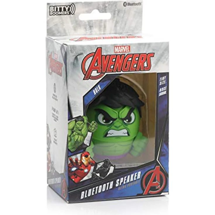 Bitty Boomers Sykel Enterprises The Incredible Hulk Bluetooth-Lautsprecher, ultra-tragbarer kabelloser Speaker in Hulk-Grün – Bild 3