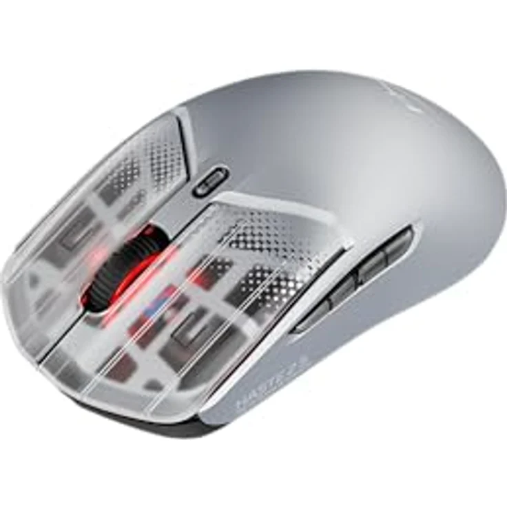 HyperX Pulsefire Haste 2 S, Kabellose Gaming-Maus mit Magnesiumgehäuse, Ultra-leicht (64 g), 120 h Akkulaufzeit, 26 K Sensor, Glas Skates, Silber – Bild 2